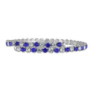 Beautiful Cobalt and Clear Crystal Cuff Bracelet  Brand New!!!